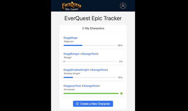 EverQuest Epic Tracker